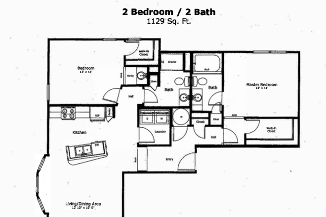 HUGE APARTMENT 1100+ Sq. Ft - The Ivy Town And Flats LUXURY 2B2B Apartment, FREE RENT FIRST MONTH