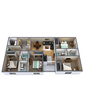 Floor Plan - Knights Circle Male 4x4 $915/Month Re-leasing Apartment