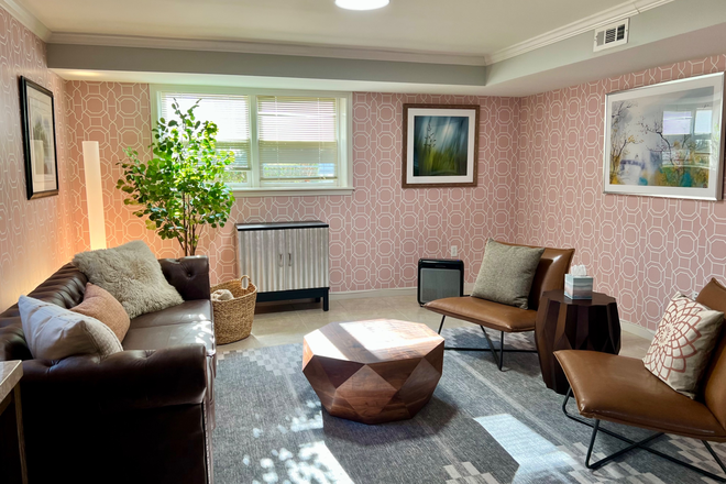 Living Room - Clean, quiet, furnished 1BR apartment. Sheets, towels, kitchenware, dishes, utensils include