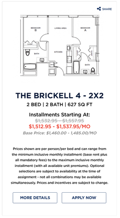 Floor plan - The One at University City Apartments
