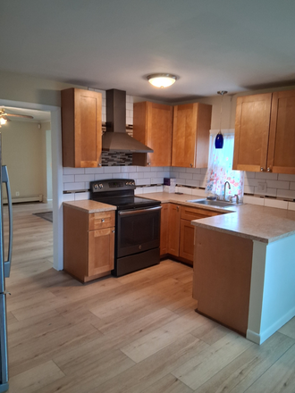 Kitchen sink. stove and counters and new floor - 2 bedroom home