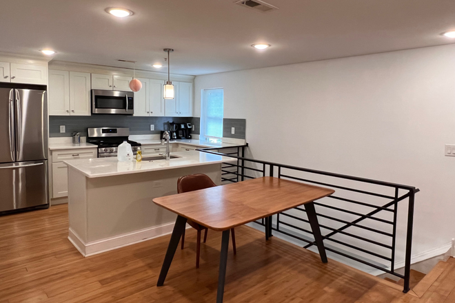 Kitchen Dining area - Furnished Luxury Bedroom and bathroom in basement of 3 Bed/3 Bath unit for $775