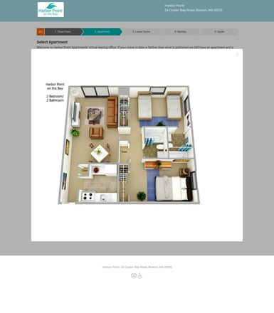 2 bedrooms, 2 baths, kitchen and outside ozone view - 100 Ocean View (Harbo Point) Apartments