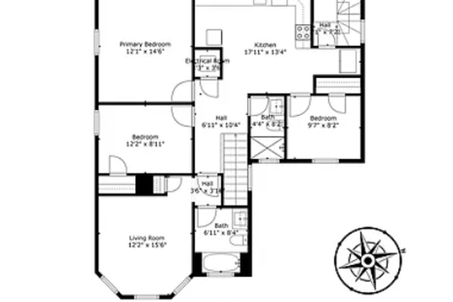 Apartment Floorplan - Renovated 4BR 2BA in Cambridge MA Apartments