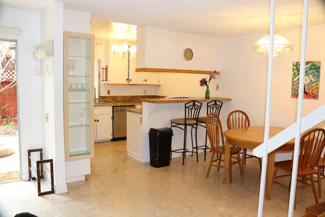 View from the Living room with Kitchen in the background - Townhouse: Nice 3bdr+1.5 Bath in Secluded Area; Walking Distance to UCSD