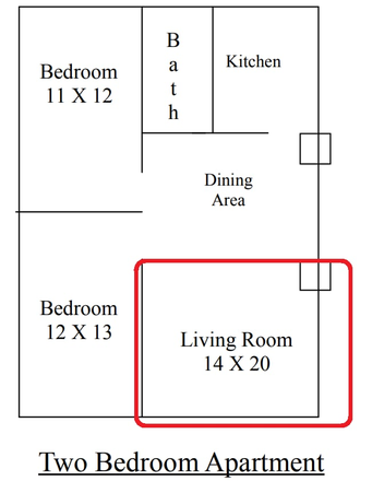 Living room position - Colonial Vlg.