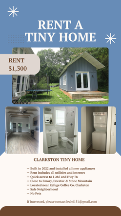 Tiny Home exterior and interior - Clarkston Tiny Home
