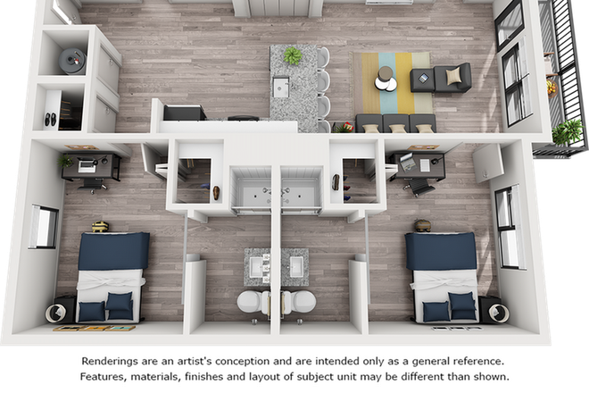 4 bed 4 bath - College Park at Midtwon Apartments