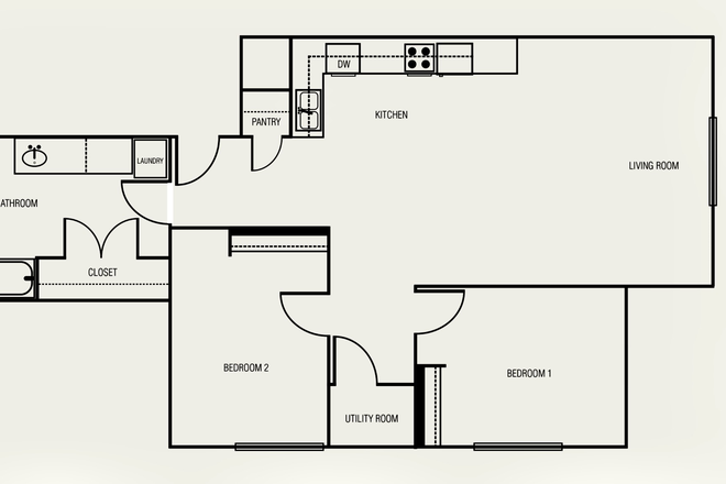 Floor Plan - Brookings Property Management, 6th Street Centre, close to campus