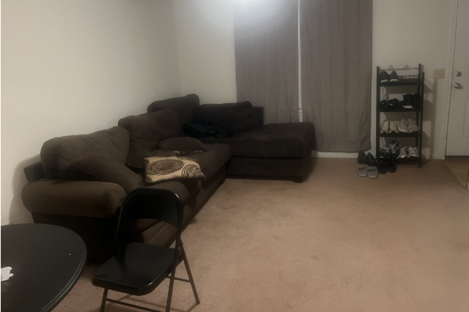 Living Room at Night - Close to Campus Apartments