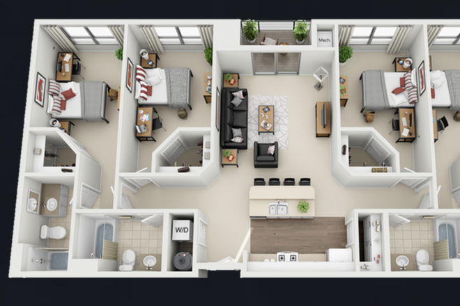 Floor Plan - Spring Sublet The Province Apartments