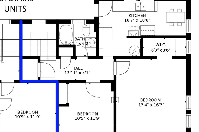 floor plan - 1694 Oxford St Berkeley, Unit B