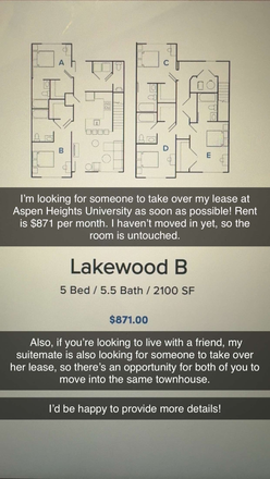 Floor plan - Aspen Heights Townhome
