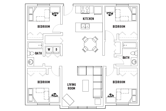 Floor Plan - Royal Lexington Apartments