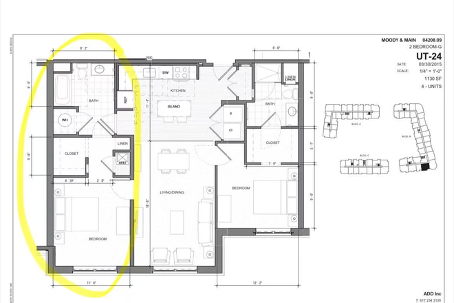 Layout. Yellow is where tenant will be staying - The Merc