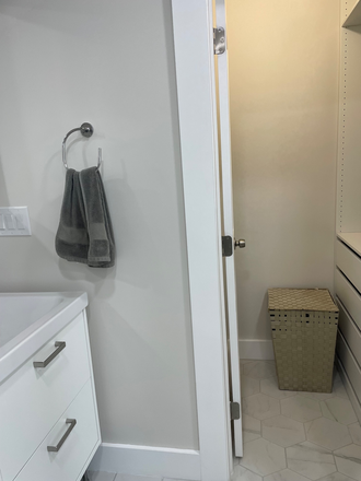 Walk in closet - Furnished Room + Private Bathroom in Coolidge Corner Condo