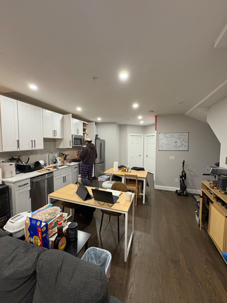 Living room and kitchen - Renovated apartment near NEU (Subletting 1 room from 5/1/2026 to 8/30/26