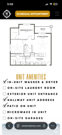 Apartment layout - West End Living