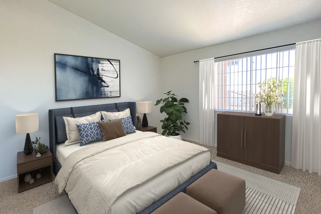 Bedroom - 2BR/2BTH -- w walk in closet (Spruce Village Apartments)