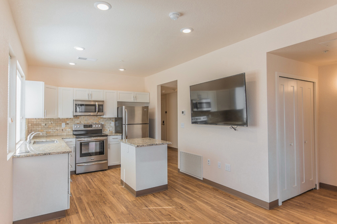Kitchen side view - The Block Apartments