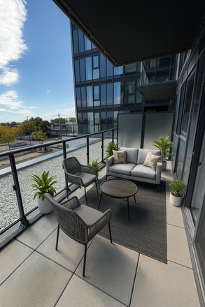 Balcony - Private Rooms for Rent in a Co-living – 1037 The Queensway, Etobicoke Condo