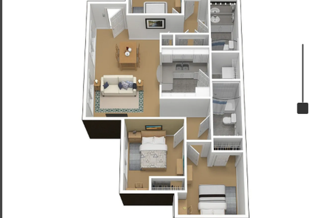My bedroom is the one on the top right. - Courtyards Apartments