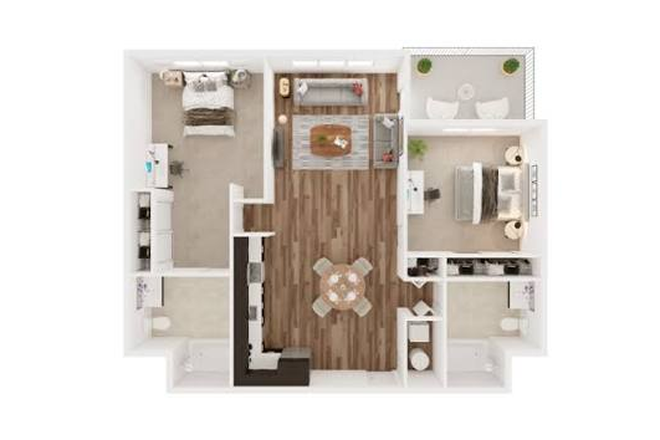 Layout - Union 9 Seventy Apartment, apartment close to campus