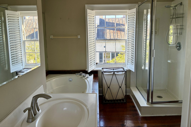 Primary Bath - shower, bath, double vanity, toilet, closet - 125 Church Street