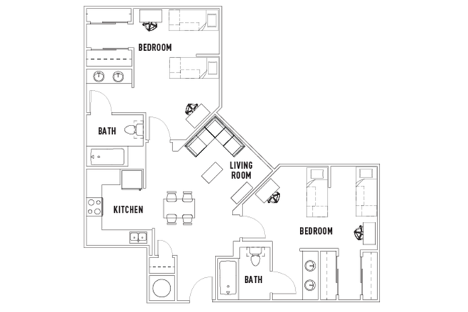 floor layout! - Female Summer Sublet Plaza Verde 2bd 2bth shared