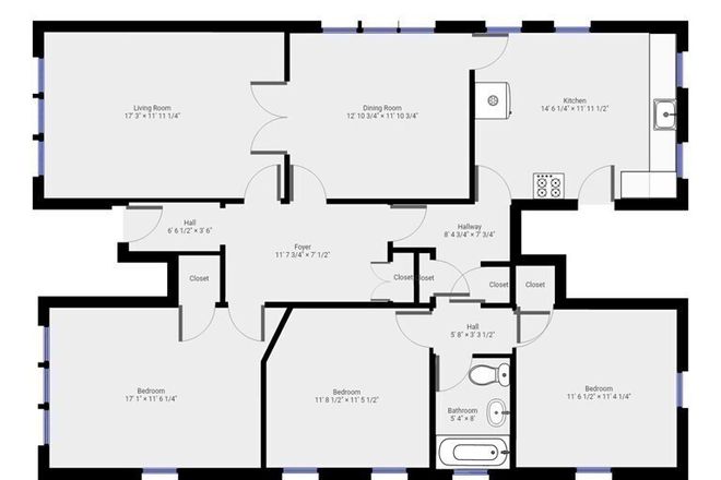 floor plan - Fabulous location, beautiful space in walking distance to three squares; harvard, central and inman