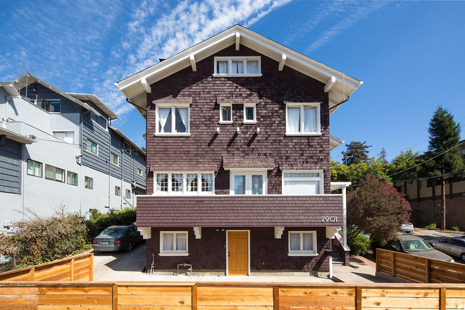 The house exterior, the door pictures opens up into the bedroom I am subletting. - 2901 Channing