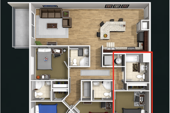 Private Bedroom & Bathroom - The Lotus