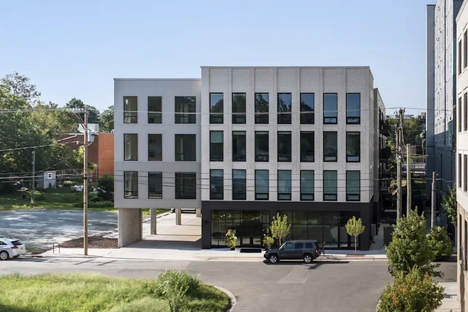 Building Façade - Sunny One-Bedroom + Office in Downtown Durham