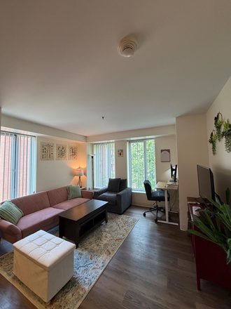 Living room - Summer Sublet: Entire Furnished 1 Bedroom Apartment – 10 min to Harvard Sq + Easy Bus Access