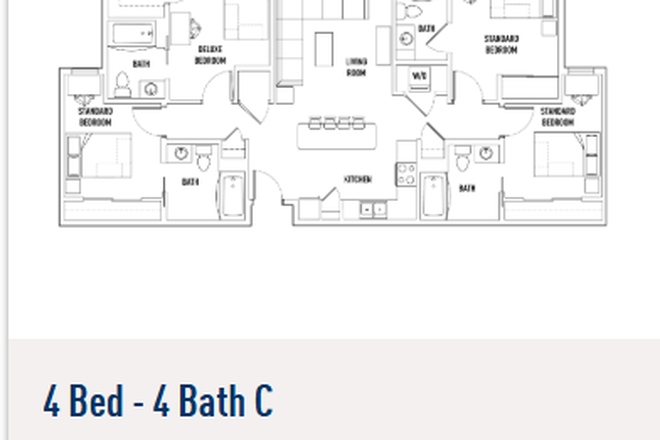 Floor Plan - [LEASE TAKEOVER] Skyview Fall 2026 – Open Spot Near NAU Campus! Apartments