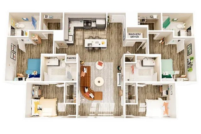 Floorplan - Union Blacksburg, Private bed/bath, Close to campus