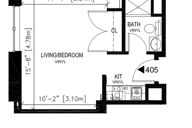 Floor plan - Studio Flat, 29 Garden Street, Close to campus Apartments