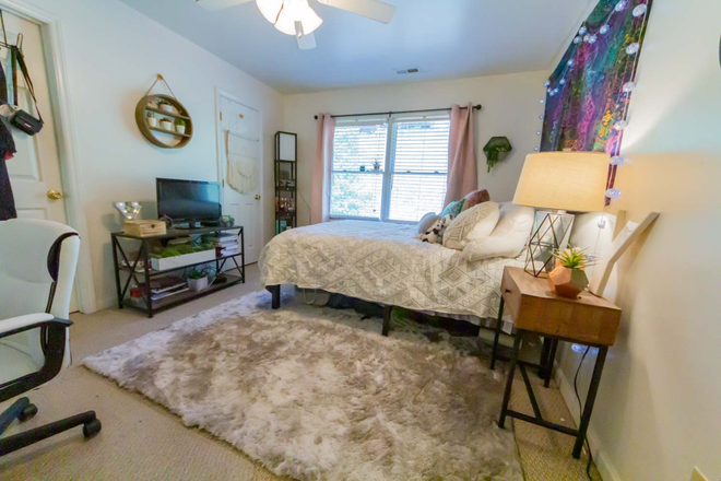 Bedroom (not our furniture, but the same floor plan). - Room for rent at Ridgeview Townhomes