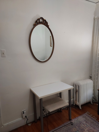 Desk and Mirror - Room for rent in large 2- bedroom apartment sharing with one female