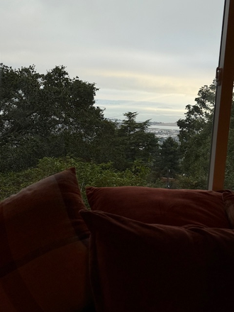View from bedroom 1 - Bayview- Bright Furnished Rooms with Private Kitchenette & Entrance- Berkeley Hills