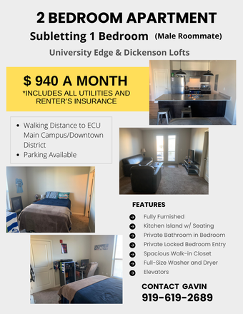 Urgent need of sublease. Lease ends in July. - University Edge and Dickinson Loft