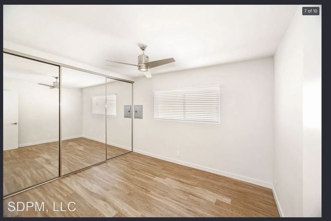 Bedroom. has floor to ceiling mirrors plus the closet has very well planned storage - Super Walkable Normal Heights Apartment