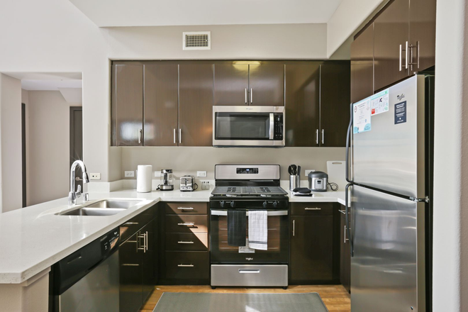 Kitchen - Fully Furnished Student / Intern Housing - Private Room Apartments