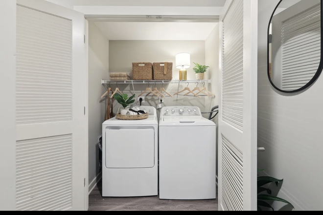 In unit laundry - The Standard, private bed and bath available for June 2026 Apartments