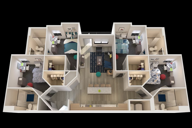 Floor plan - Union on Fletcher Apartments