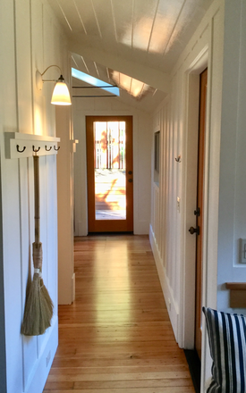 Entry hallway and back door - Mini House in the Woods