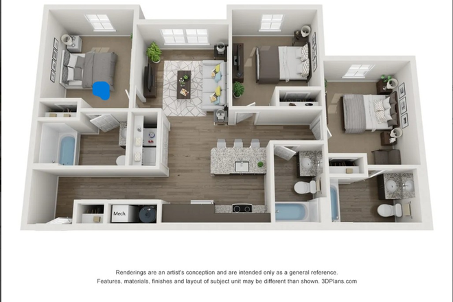 Floor plan - Sublease at Peak of Boone Apartments