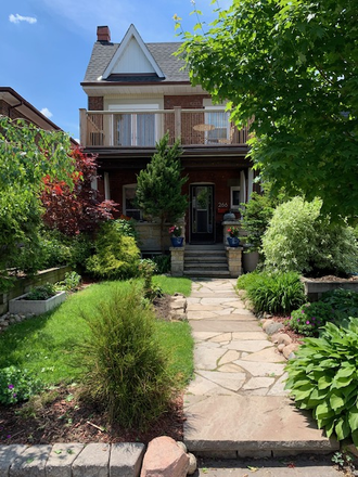 Front Garden - Dovercourt Village - Beautiful, bright, furnished 2 bdrm.   Office, laundry, all utilities incl.