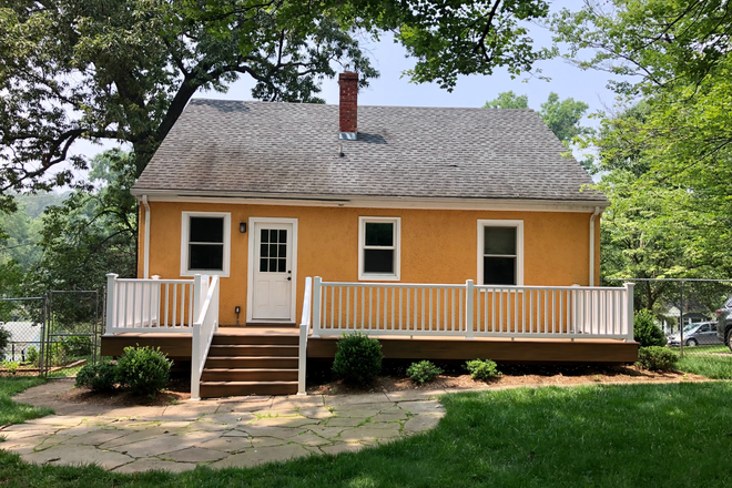 back deck, patio, and yard - First floor of beautiful home in Fry's Spring for rent