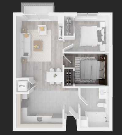 Layout of the apartment - The Mountainaire Apartments